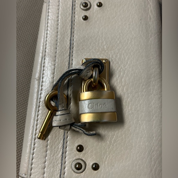 Chloe Paddington Long Flap Wallet Leather with Gold Lock & Key - Picture 9 of 12